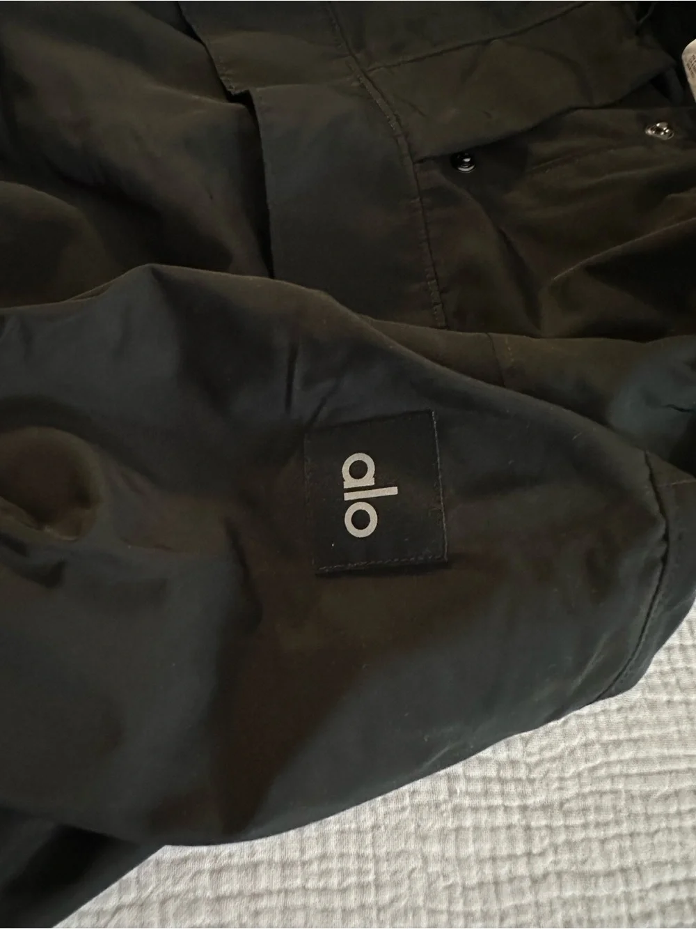 ALO International Anorak Jacket in Black Size Small